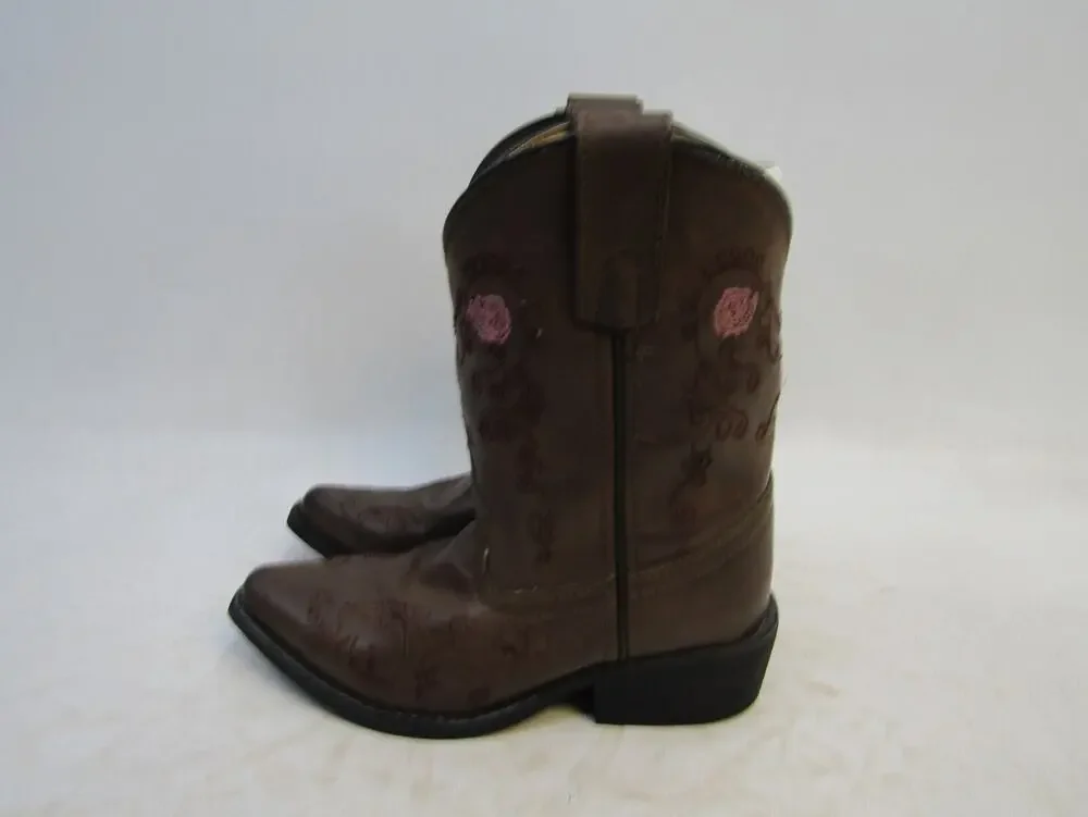 Shyanne Little Kids Youth Size 12 D Brown Floral Cowboy Western Boots